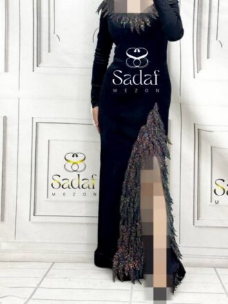 لباس مجلسی مزونی زنانه جنس مخمل درجه یک پیراهن مجلسی زنانه سایز بزرگ سایزبندی 36 الی 54 ماکسی مجلسی دخترانه لباس شب